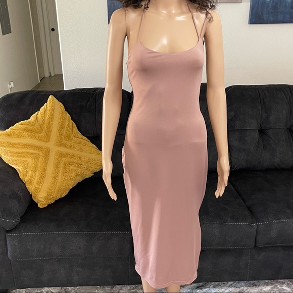 Privacy Please Mona Midi Dress in Mocha - Picture 9 of 10